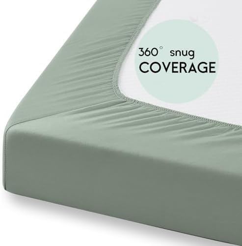 Yoofoss 2-Pack Pack and Play Sheets Fitted 38x26 - Image 6