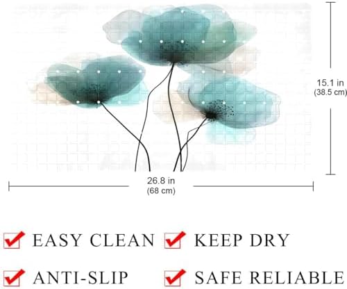Shower Mat Bathtub Mat, 26.8x15.1 inch, Non-Slip Bath Mat - Image 4