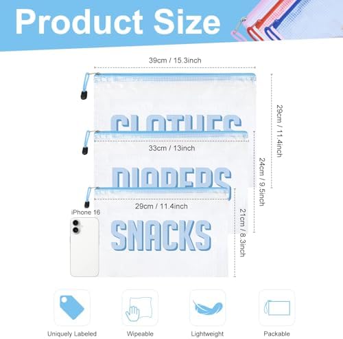 3pcs Hospital Bag Organizing Pouches - Image 2
