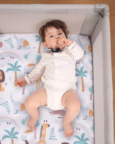 Pack and Play Sheets Fitted, Mini Crib Sheets 38x26 Inch - Image 4