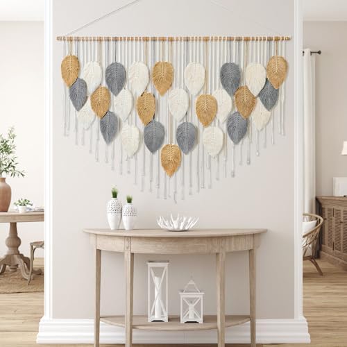 Large Macrame Wall Hanging Boho Woven Tapestry Chic Modern Home Decorations - Image 7
