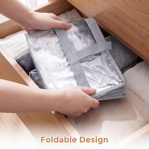 4 Pack Clear Storage Bags for Clothes, 45L Closet Organizers and Storage - Image 5