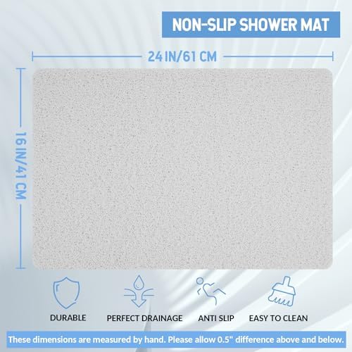 Hargiis Non-Slip Bathtub Mat, 2 Pack Anti Slip Shower Mat, Fast Drying Bathtub - Image 2