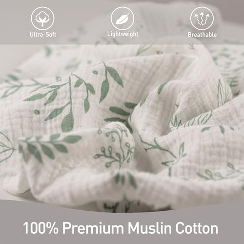 Muslin Bassinet Sheets 2 Pack, Universal Cotton Fitted Baby Mattress Sheet - Image 3
