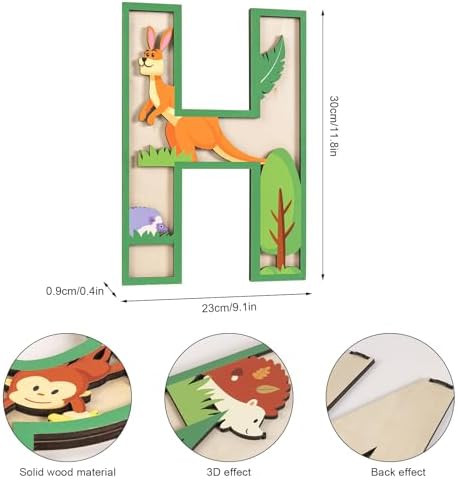 3D Layered Safari Nursery Wooden Letters - Image 3