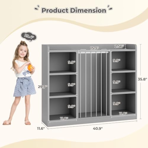 Toy Storage Organizer with 6 Cube, Stuffed Animal Storage - Image 2