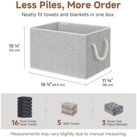 StorageWorks Storage Bins with Rope Handles, Extra Large - Image 6