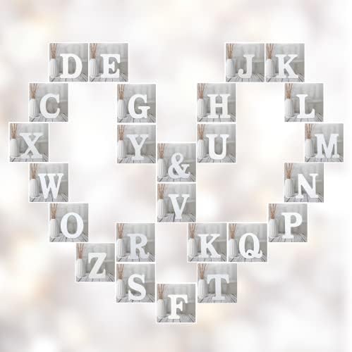 AOCEAN 4 Inch White Wood Letters Unfinished Wood Letter - Image 7