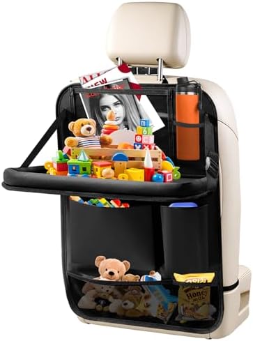 Car Backseat Organizer with Tablet Holder 6 Storage Pockets Organizer Black by Zecirl