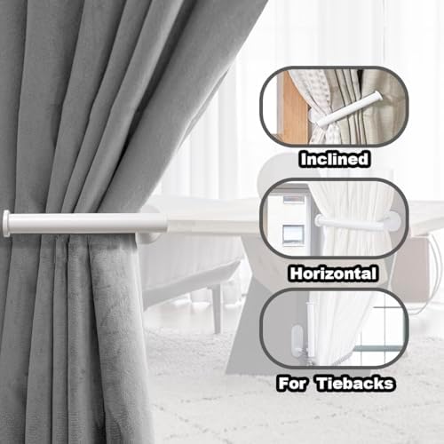 MaxMona Adhesive Curtain Holdbacks, No Drill Tie Backs, 6 Pack - Image 3