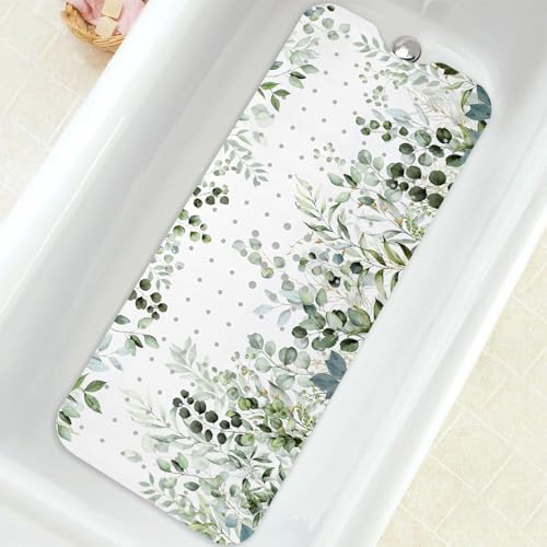 Bathtub Mat Non Slip, Sage Extra Long Bath tub Mat Shower Floor Mat by BathtubMat