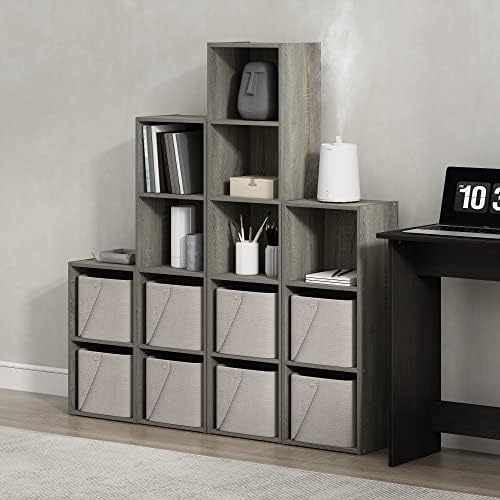 Furinno PASIR Book Shelf, 5-Tier Tall Narrow Bookshelf, Open Shelves Bookcase - Image 2