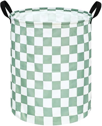 Sage Laundry Basket Kids Hamper Gifts Storage Basket Toys Box Large Canvas by MAIZMZ