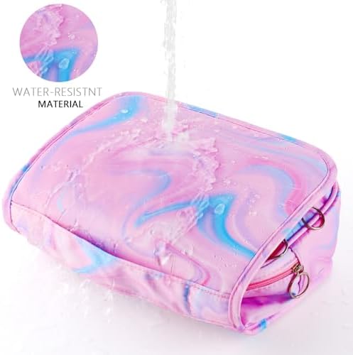Pink Hanging Toiletry Bag for Girls, Travel Toiletry Bag for Teen Girls - Image 4