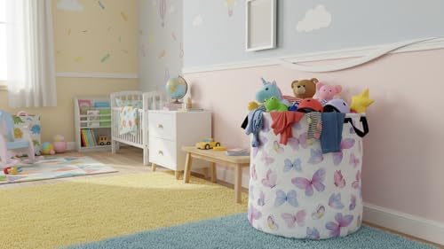 Collapsible Round Storage Basket, Soft-Sided Organizer - Image 2