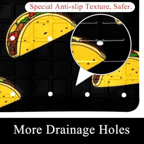Shower Mat Bathtub Mat, 26.8x15.1 inch, Non-Slip Bath Mat - Image 2