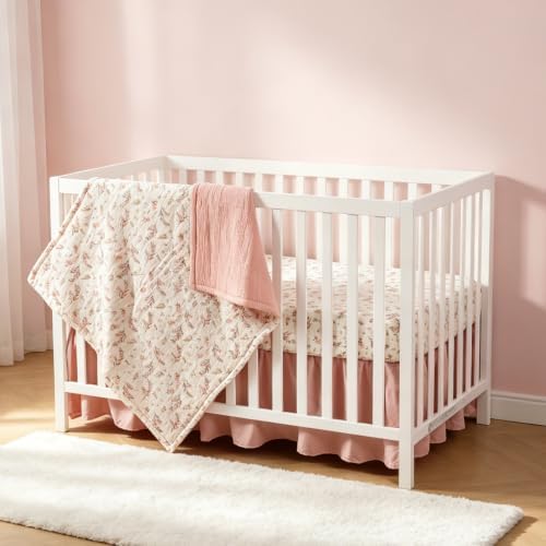 Organic Cotton Muslin Baby Crib Bedding Set 3 Piece Soft - Image 2
