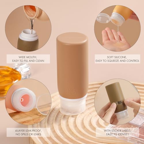 Muslish 21 Pack Travel Bottles for Toiletries, Leak-Proof TSA Compliant - Image 3