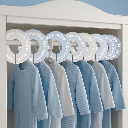 cephira Baby Closet Dividers for Clothes 0-24 Months, 8 Pack mini Round Size - Image 5
