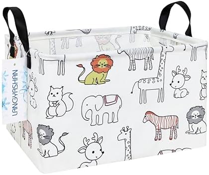 Rectangular Collapsible Simplified Zoo Storage Basket Nursery Organizer by LANGYASHAN