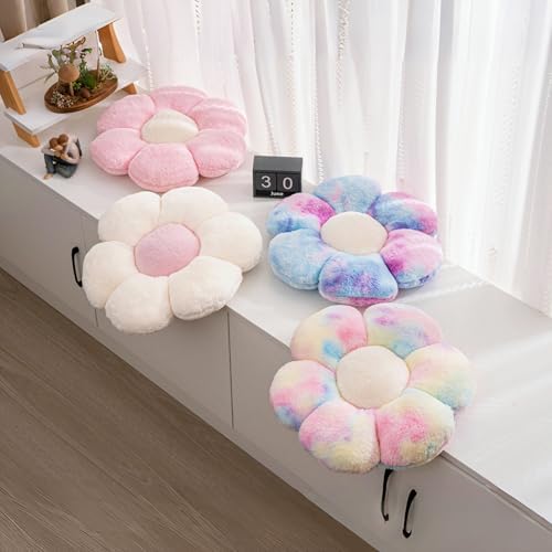 2 Pcs Flower Floor Pillow, Daisy Flower Shaped Pillows Set, Cute Preppy Room - Image 3