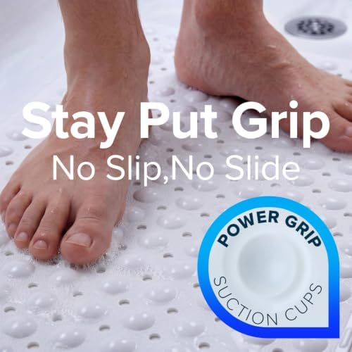 SlipX Solutions 39x16 Extra Long Non Slip Bath Mat, Tub & Shower - Image 2