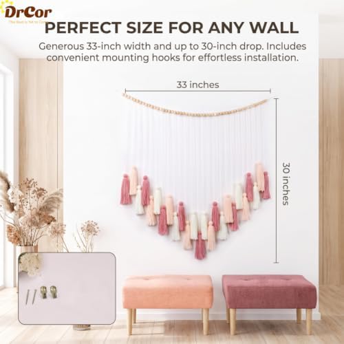 DrCor Blush Pink Tassel Garland - Image 6