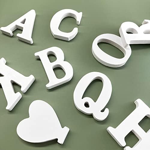 6 Inch White Unfinished Wooden Letters - Image 4