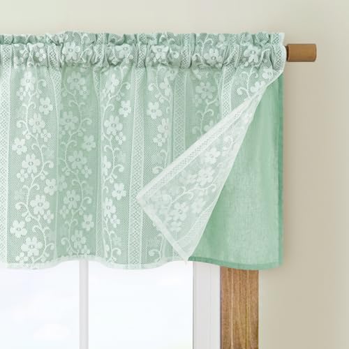 ASPMIZ Linen Valances for Windows Double Layer Valance Curtains for Kitchen - Image 2