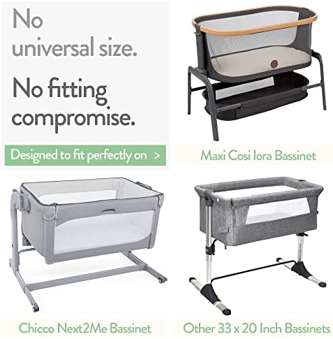 Joey + Joan Bedside Sleeper Bassinet Fitted Sheets 33x20 - Image 2