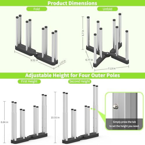 Retractable Bottle Drying Rack, Foldable Baby Bottle Drying Rack, Collapsible - Image 2