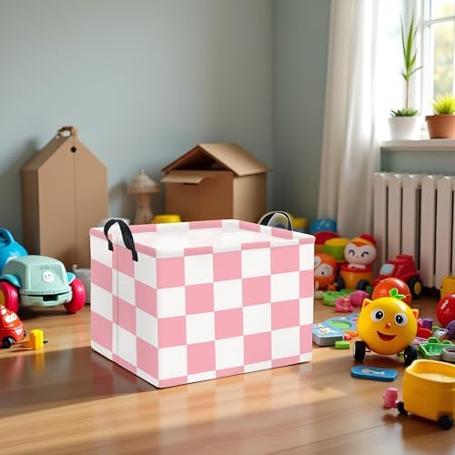 Rectangular Storage Basket for Home Kitchen Girls Cute Storage Bin Organizer - Image 6