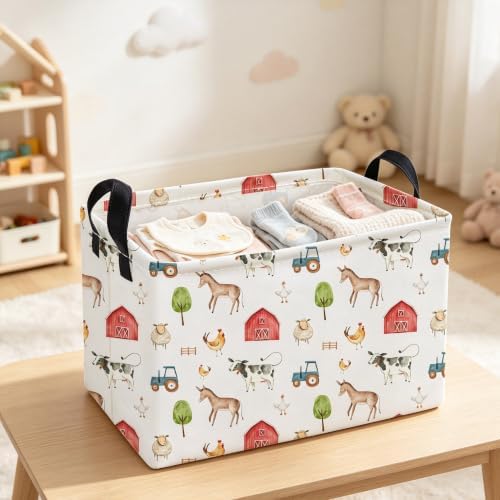 Essme Rectangular Farm Basket, Cute Storage Bins - Image 3