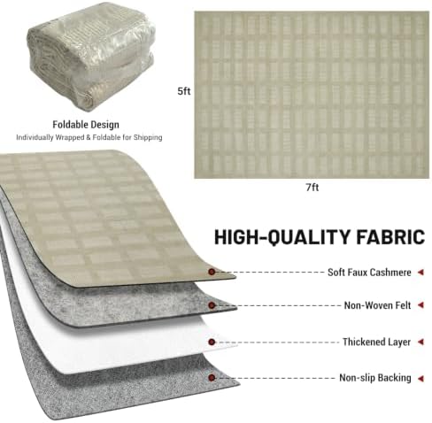 Washable Area Rugs 5'x7', Ultra Soft Carpet - Image 3