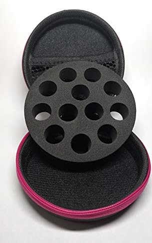 Glass Bottle Bundle Essential Oils Case Hard Round Carrying Case Bag - Image 7