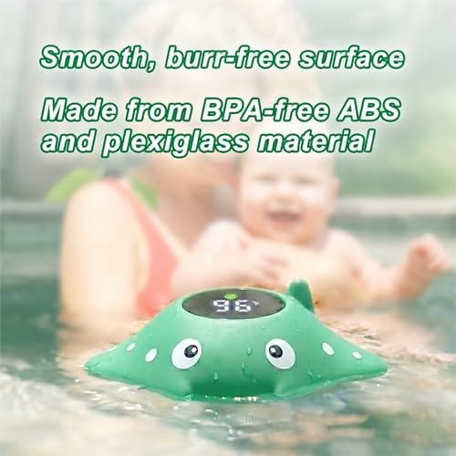 Baby Bath Thermometer, Manta Ray Won't Flip Over, 3-Icon Alert, Auto On/Off - Image 6