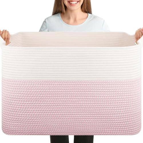 OIASKET 108L Cotton Rope Storage Basket by OIASKET