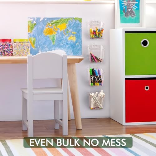 Clear Adhesive Wall Storage Bins 4-Pack Cabinet Door Organizer Cups - Image 5