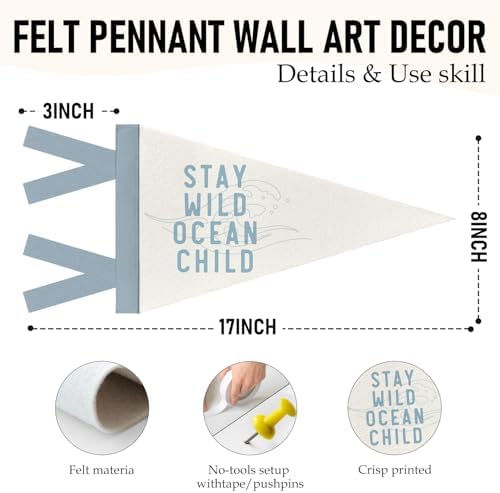 Coastal Ocean Pennant Banner Flags Kids Nursery Playroom Wall Decor - Image 6