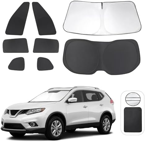 TINGLU Window Shades for Nissan Rogue 2014-2020 Accessories Full Windows Rear by TINGLU