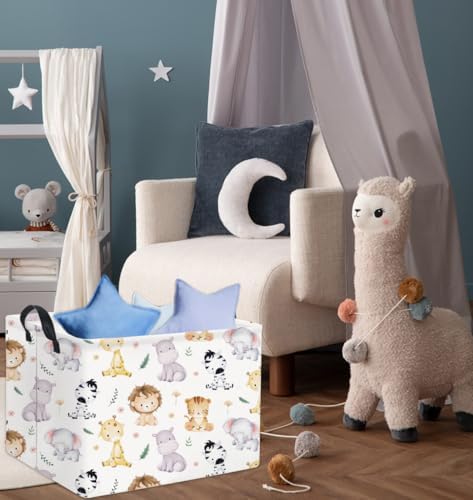 Rectangular Animal Basket Baby Kids Storage Basket - Image 4