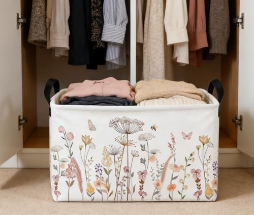 Essme Rectangular Flower Basket, Storage Bins Organizer - Image 3