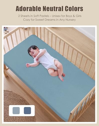 SWEET DOLPHIN 2-Pack Muslin Crib Sheets - Image 4