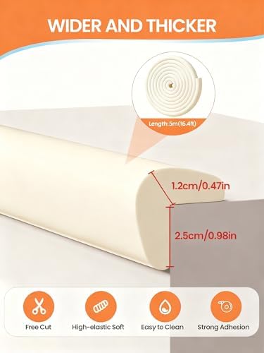 Baby Corner Protector Guards, 16.4FT 0.47'' Thick, Peel and Stick - Image 3