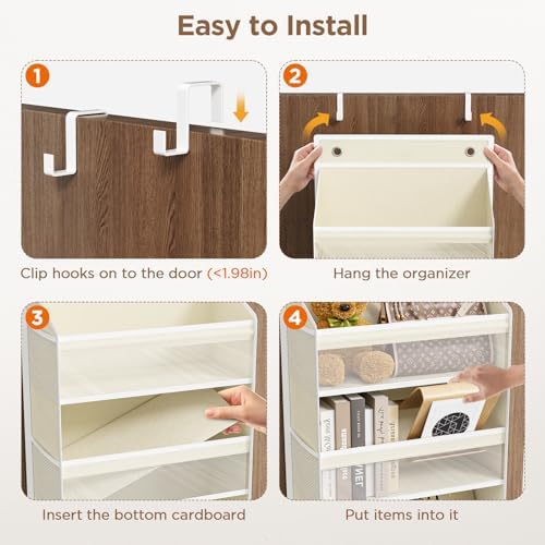 Over The Door Organizer, 6 Tiers Behind The Door Storage Hanging Shelves - Image 6