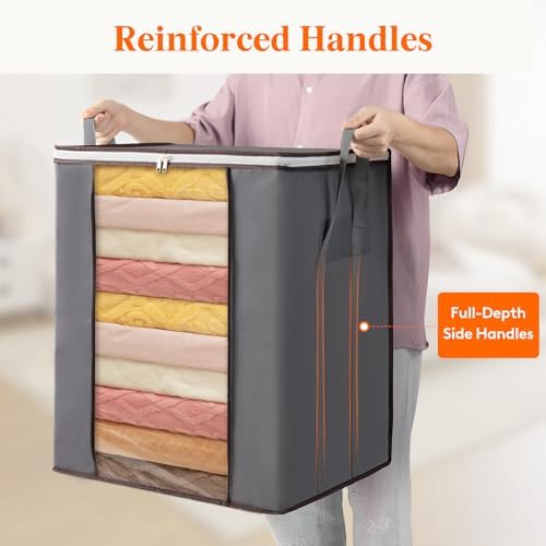 Lifewit 3 Pack 120L Extra Large Clothes Storage, Blanket Storage Bags - Image 4