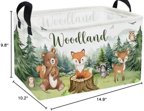 Essme Rectangular Animal Basket, Kids Storage Bins Organizer - Image 2