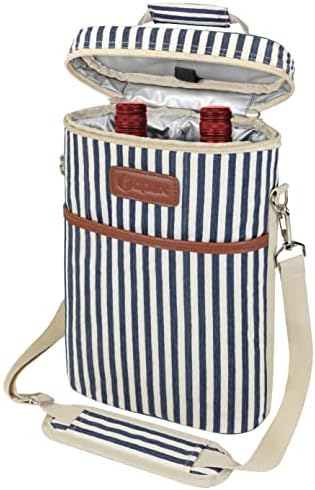 opux 2 Bottle Wine Carrier Tote, Insulated Leakproof Wine Cooler Bag, Wine by OPUX