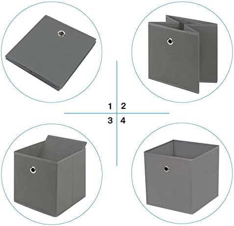 Fabric Cubes Storage Containers, 11 Inch Cloth Storage Cube Foldable Storage - Image 6