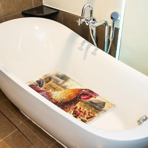 Bath Tub Shower Mat, Washable Bathtub Floor Mats, Suction Cups and Drain Holes - Image 5